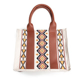 Tote Bag For Women Western Purse Shoulder Bag Aztec Handbag with a Adjustable Guitar Strap(Beige)